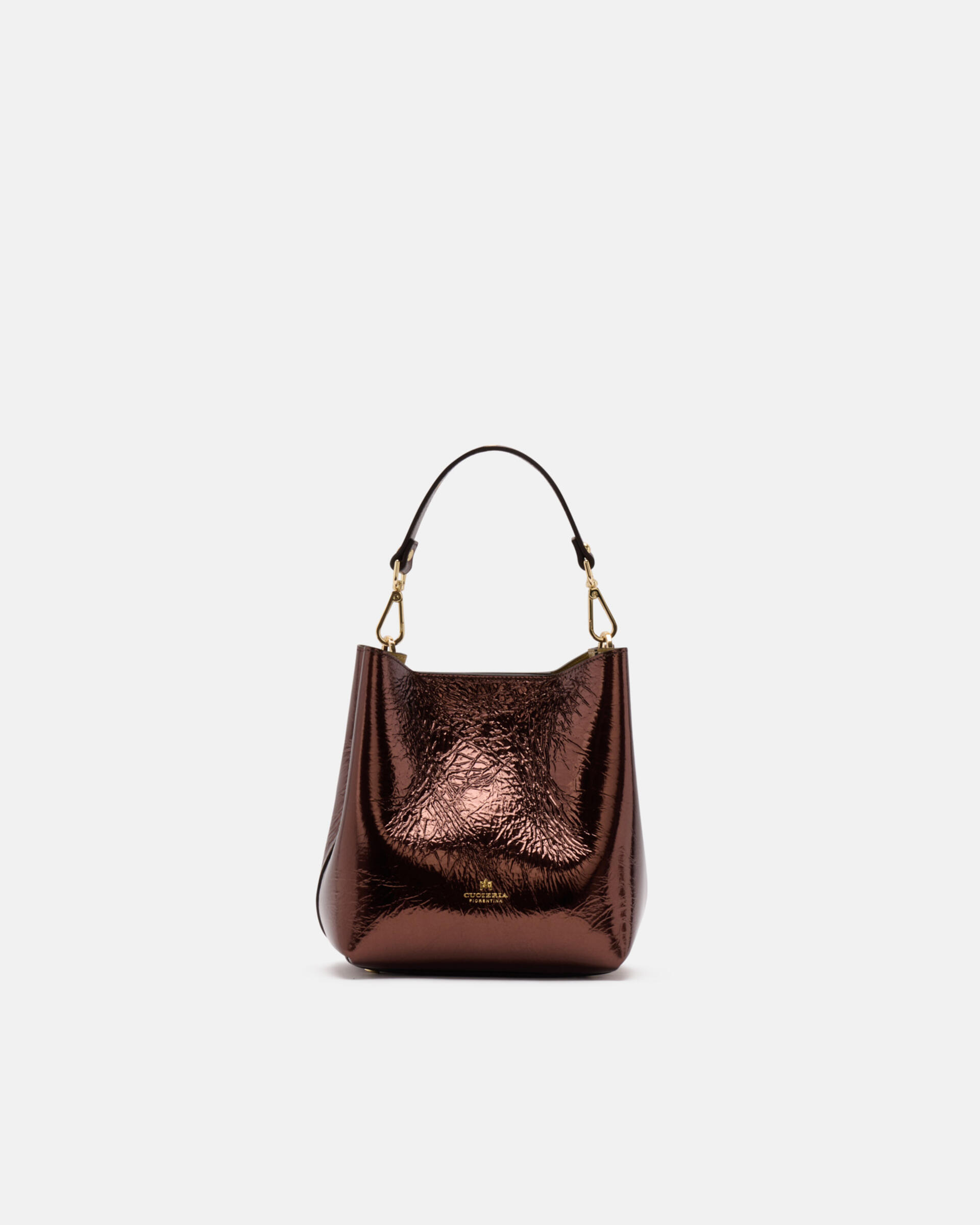 小物 470.471.568.569.574.578.579.580.581.591 Small Bucket Bag Chocolate | Women's Bags Made In Italy | Cuoieria