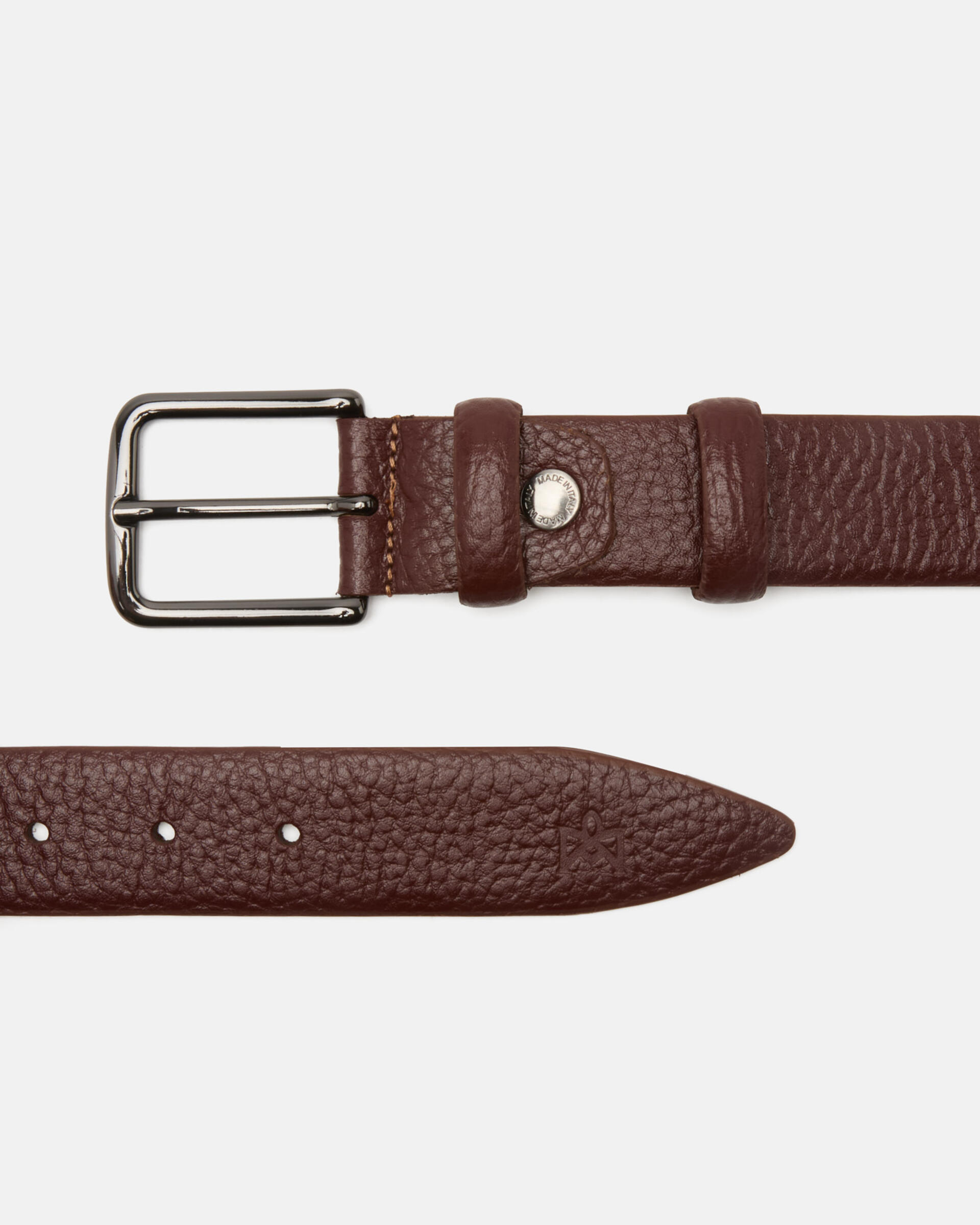 Cintura Double Face In Pelle Scamosciata Per Fibbie H Hermès | Cipriani Leather - Foto 10