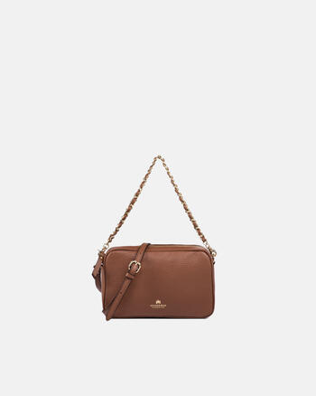 Small 'velvet' shoulder bag with two    straps  WOMEN'S BAGS