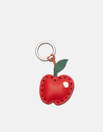 Apple  leather keychain  