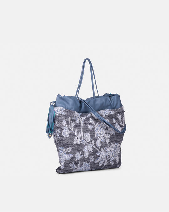Denim Large shopping bag  - SHOPPING - WOMEN'S BAGS | bagsCuoieria Fiorentina