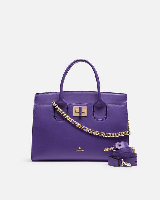 Bella large tote bag con accessorio metallo  - TOTE BAG - BORSE DONNA | BORSECuoieria Fiorentina