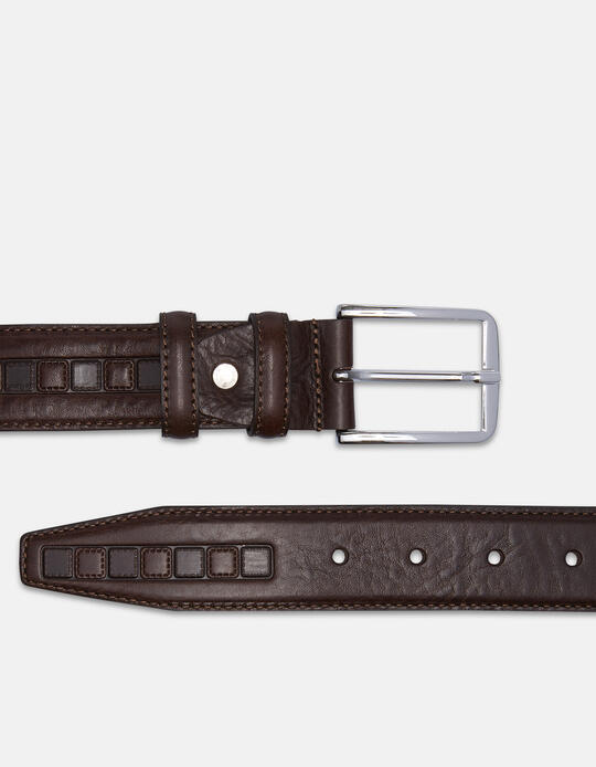 Belt leather working height 3.5 cm.  - Men Belts | BeltsCuoieria Fiorentina