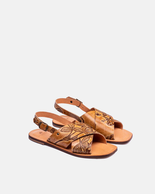 Mimì crossed leather sandals with buckle  - Women Shoes | ShoesCuoieria Fiorentina