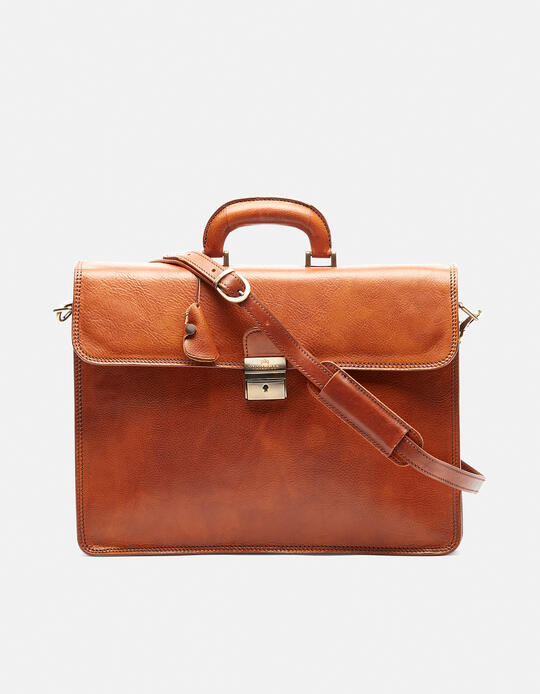 Tanned vegetable leather folder  - Briefcases and Laptop Bags | BriefcasesCuoieria Fiorentina