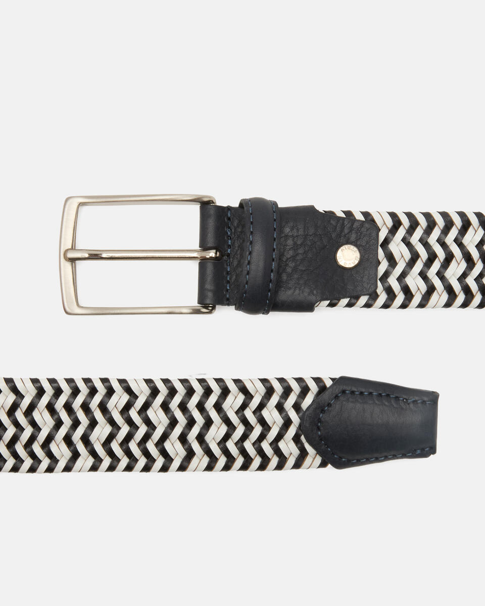 EL002.35  Cintura elasticizzata bicolore Blumarrone  - Cinture Uomo - Cinture - Cuoieria Fiorentina