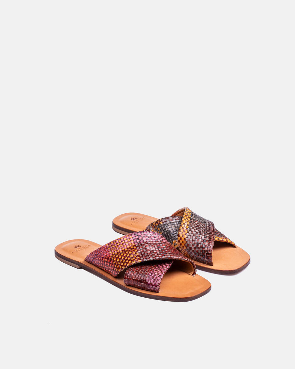 Crossed leather sandals  - Cuoieria Fiorentina