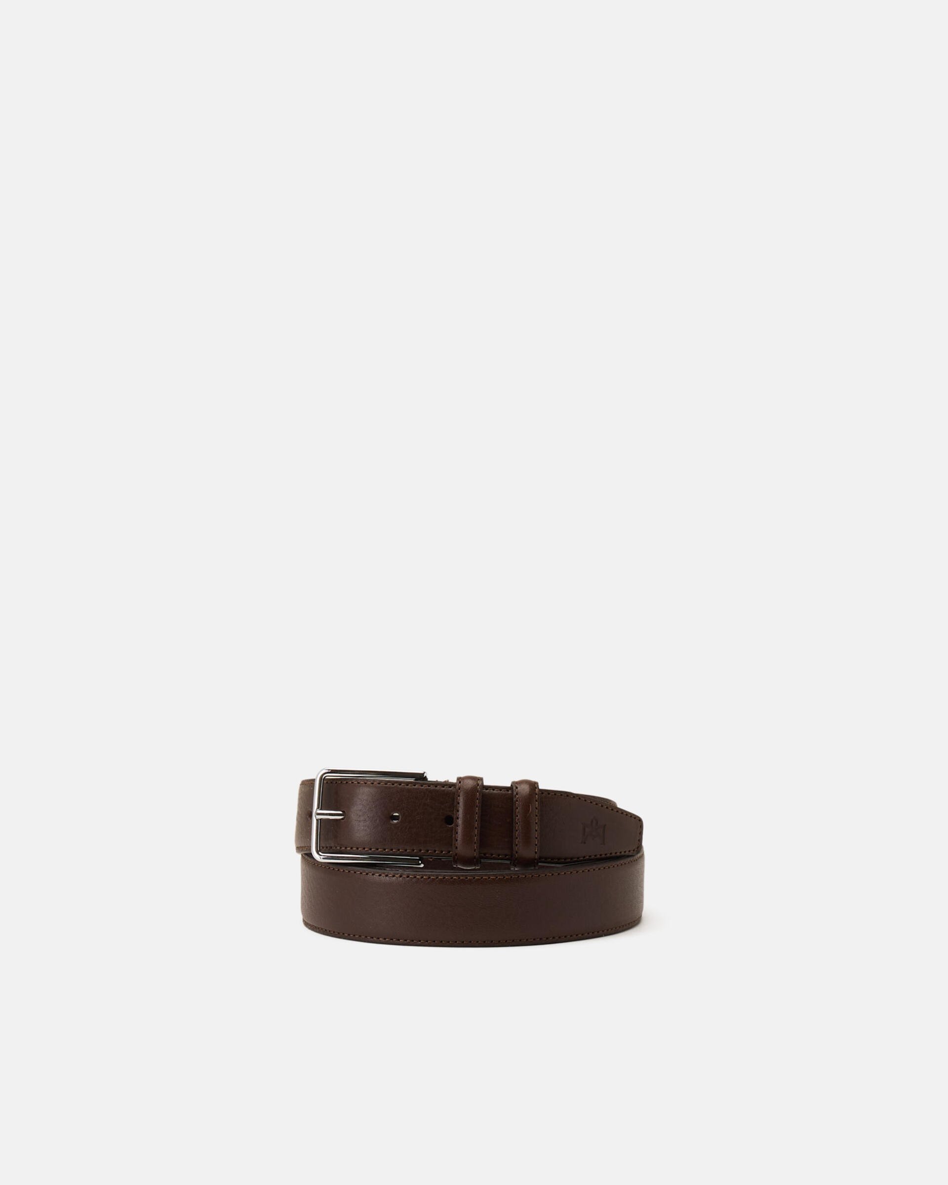NWT Persaman New York Brown Belt Made In Italy‎ Large XL Wide Leather Belt with Gold Buckle | Pecan | BRAHMIN main image 2