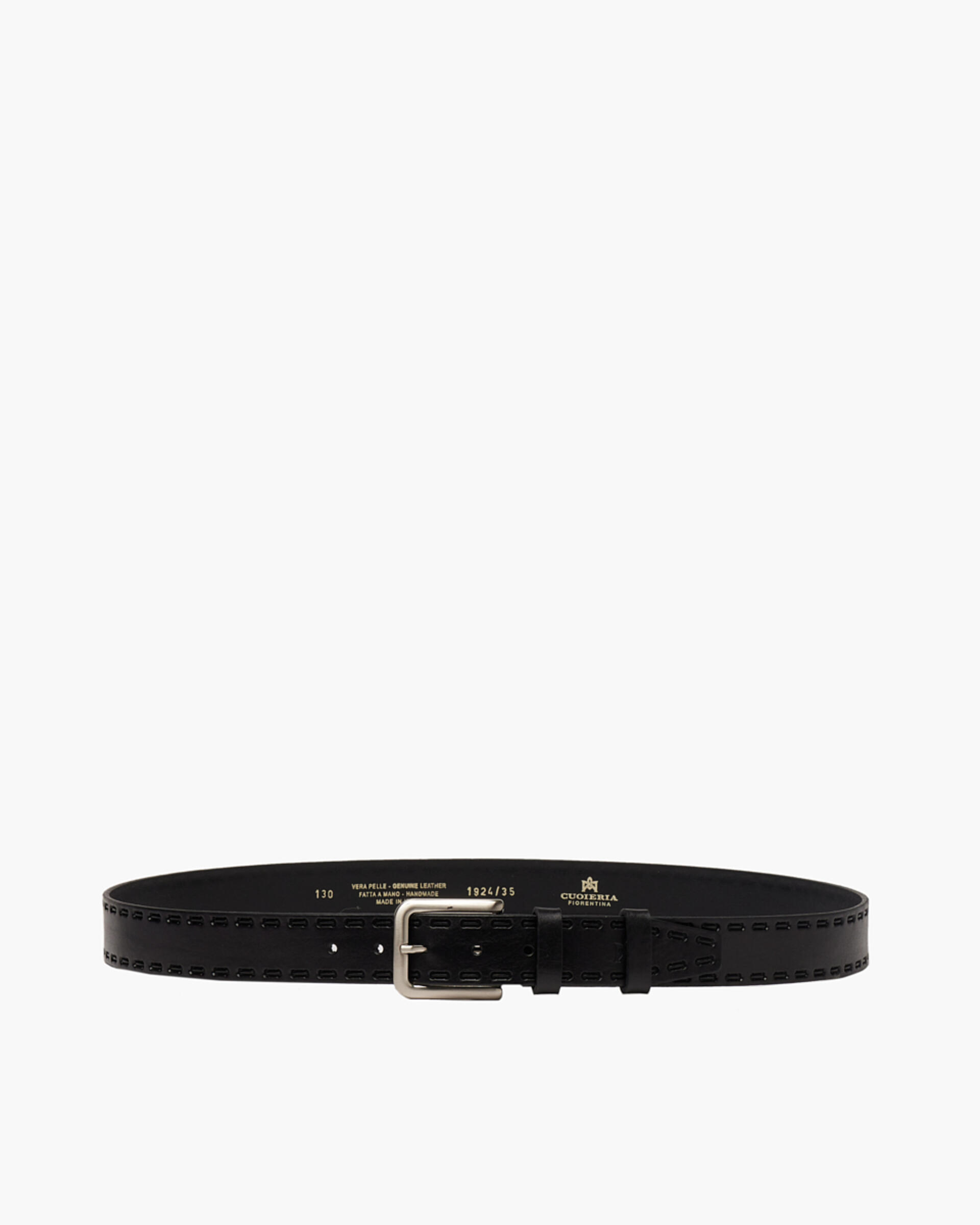 Pattern Belt Black | Men Belts Made In Italy | Cuoieria 