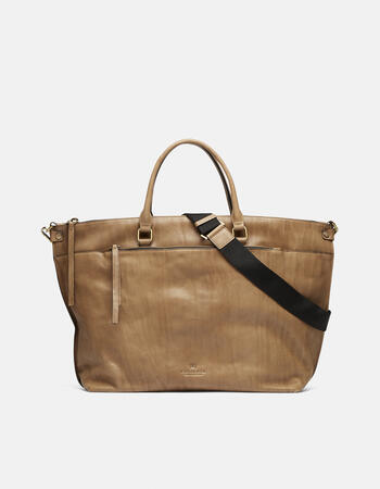 Safari maxi tote bag in delavé calfskin  WOMEN'S BAGS