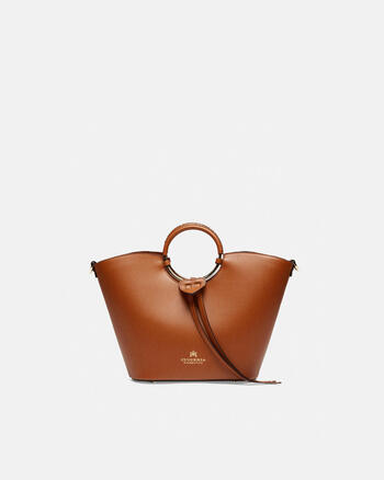 Oblò medium bag in palmellato calf      leather  New Collection Women