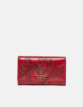 Bifold wallet in printed calfleather  Woman Collections