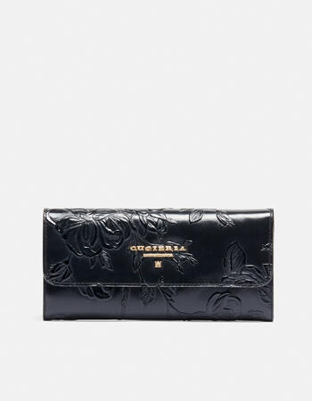 Large bi-fold mimì wallet in printed leather  Women's Wallets