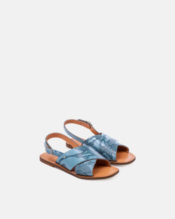 Mimì crossed leather sandals with buckle  
