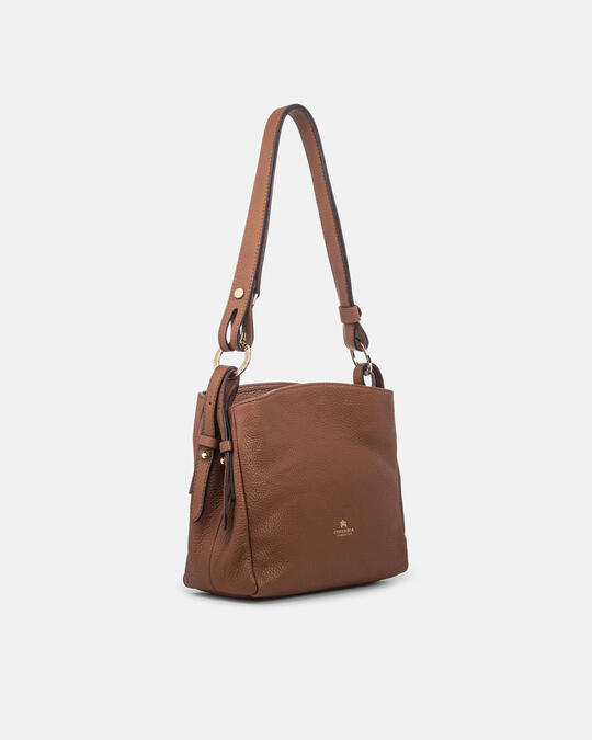 Small shoulder bag with shoulder strap CARAMEL - Shoulder Bags - WOMEN'S BAGS | bagsCuoieria Fiorentina
