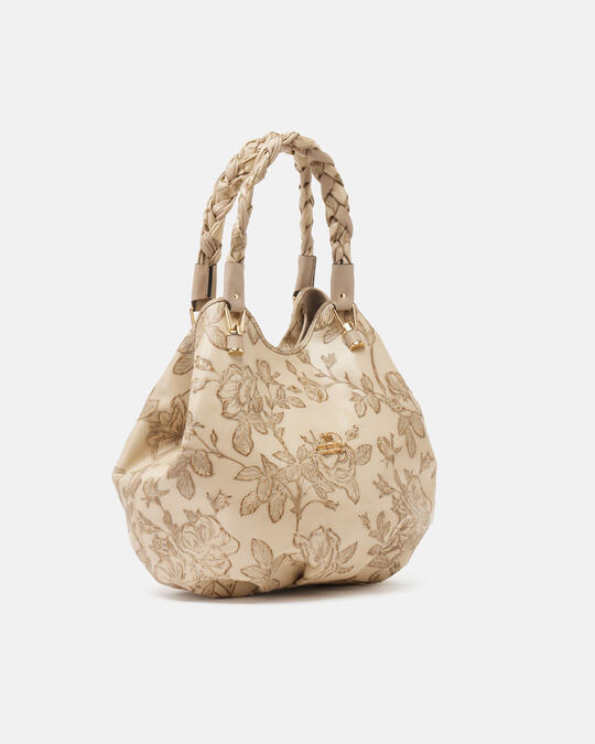 Shoulder bag with double braided handle Mimì TAUPE - Women Bestseller | BestsellerCuoieria Fiorentina