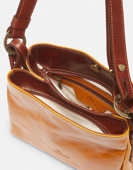 Tokyo leather shoulder bag GIALLOBICOLORE - Shoulder Bags - WOMEN'S BAGS | bagsCuoieria Fiorentina