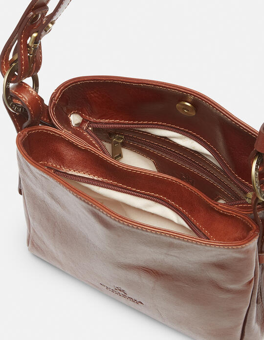 Tokyo leather shoulder bag MARRONE - Shoulder Bags - WOMEN'S BAGS | bagsCuoieria Fiorentina