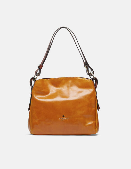 Large leather shoulder bag GIALLOBICOLORE - Shoulder Bags - WOMEN'S BAGS | bagsCuoieria Fiorentina