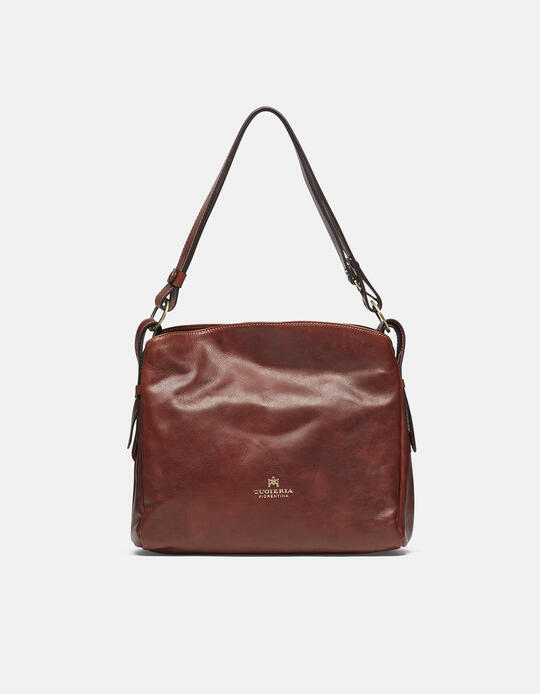 Large leather shoulder bag MARRONE - Shoulder Bags - WOMEN'S BAGS | bagsCuoieria Fiorentina