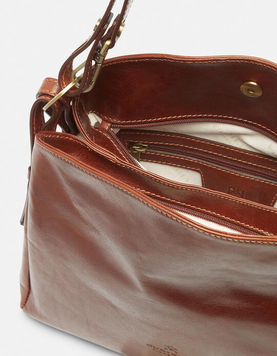 Large leather shoulder bag MARRONE - Shoulder Bags - WOMEN'S BAGS | bagsCuoieria Fiorentina