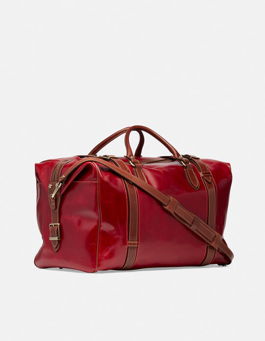 Leather travel bag with two handles ROSSOBICOLORE - Luggage | TRAVEL BAGSCuoieria Fiorentina