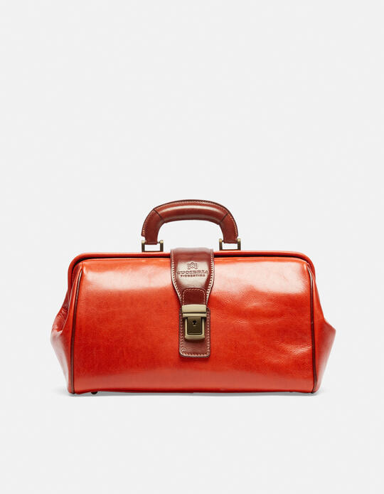 Small leather doctor's bag ARANCIOBICOLORE - Doctor Bags | BriefcasesCuoieria Fiorentina