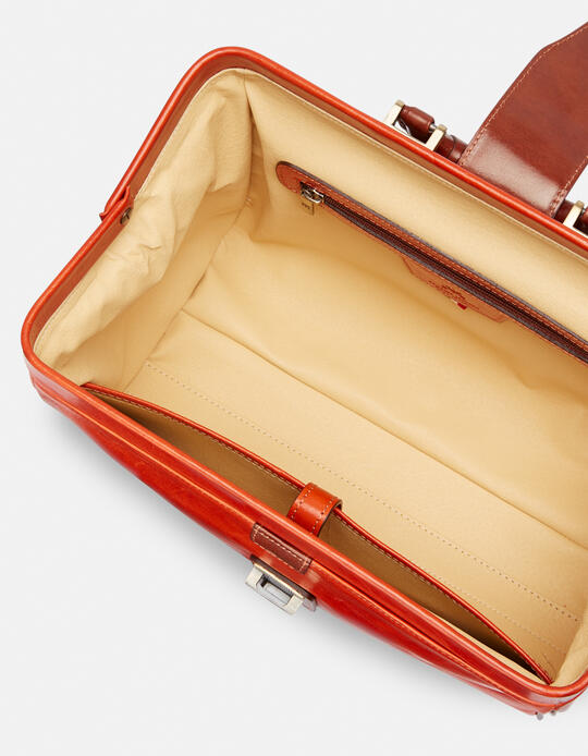 Small leather doctor's bag ARANCIOBICOLORE - Doctor Bags | BriefcasesCuoieria Fiorentina