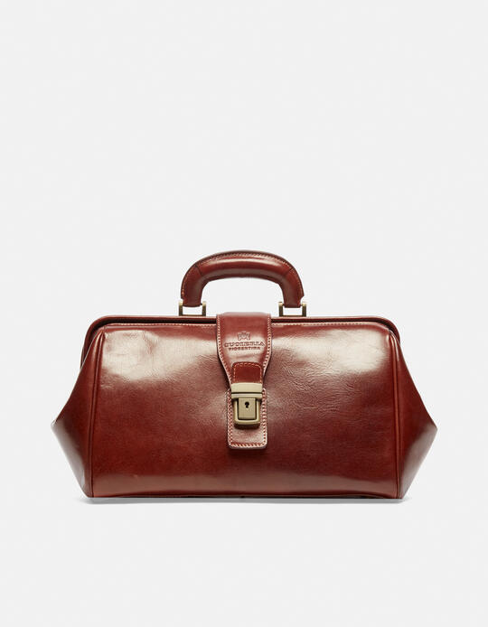 Small leather doctor's bag MARRONE - Doctor Bags | BriefcasesCuoieria Fiorentina