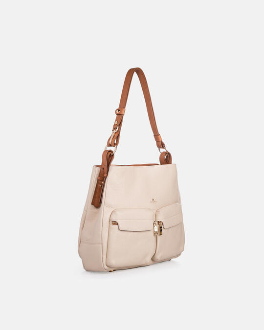 Large bag with shoulder strap BEIGEFLAKE - Shoulder Bags - WOMEN'S BAGS | bagsCuoieria Fiorentina