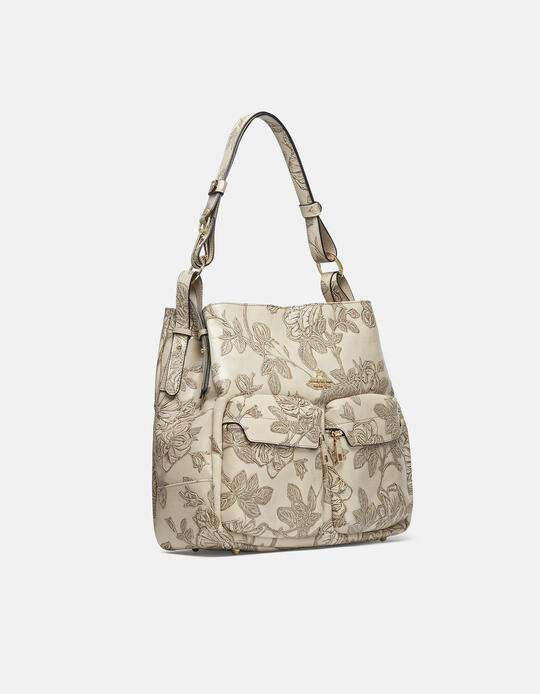 Large bag with shoulder strap Mimì TAUPE - Shoulder Bags - WOMEN'S BAGS | bagsCuoieria Fiorentina
