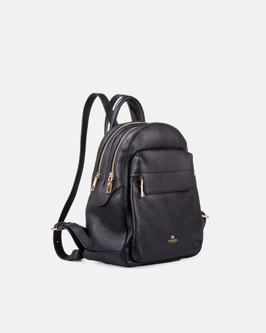 Large backpack with double zip NERO - Backpacks & Toiletry bag | TRAVEL BAGSCuoieria Fiorentina