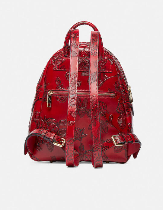 Large backpack with double zip ROSSO - leather backpacks - WOMEN'S BAGS | bagsCuoieria Fiorentina