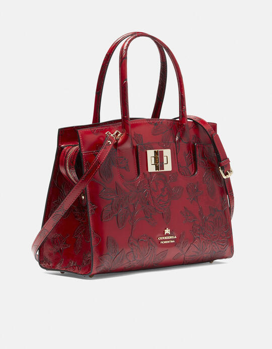 Tote bag with metal details ROSSO - TOTE BAG - WOMEN'S BAGS | bagsCuoieria Fiorentina