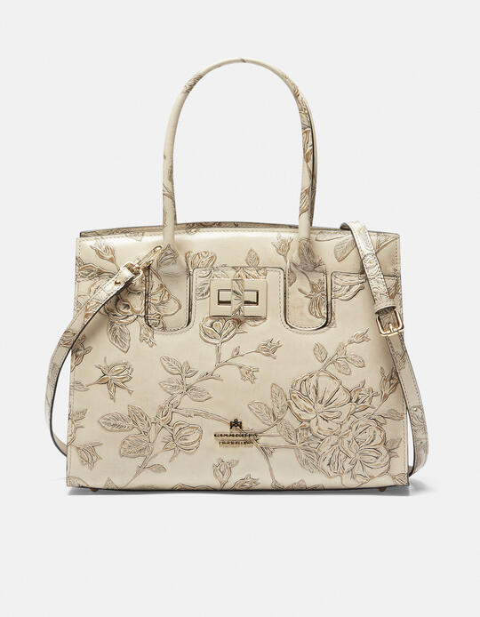 Tote bag with metal details Mimì TAUPE - TOTE BAG - WOMEN'S BAGS | bagsCuoieria Fiorentina