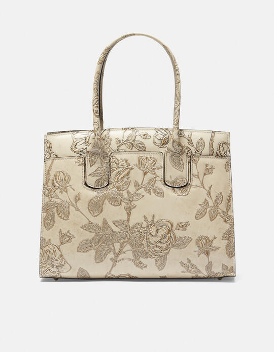 Tote bag with metal details Mimì TAUPE - TOTE BAG - WOMEN'S BAGS | bagsCuoieria Fiorentina