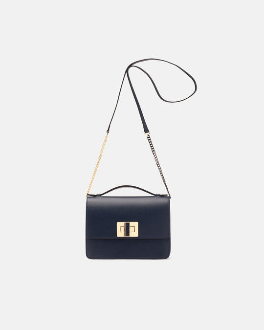 Large xbody with shoulder strap NAVY - Crossbody Bags - WOMEN'S BAGS | bagsCuoieria Fiorentina