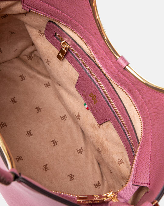 Oblò tote bag in palmellato calf        leather HEATHER - TOTE BAG - WOMEN'S BAGS | bagsCuoieria Fiorentina