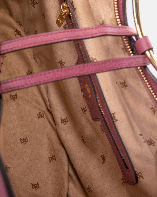 Oblò maxi bag in palmellato calf leather HEATHER - TOTE BAG - WOMEN'S BAGS | bagsCuoieria Fiorentina