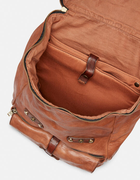 Small Millennial backpack in natural leather BRUCIATO - Backpacks - MEN'S BAGS | bagsCuoieria Fiorentina