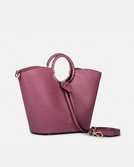 Oblò Medium bag in palmellato calf      leather HEATHER - TOTE BAG - WOMEN'S BAGS | bagsCuoieria Fiorentina