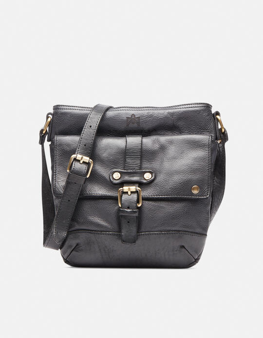 Millennial small bag in natural leather NERO - Crossbody Bags - MEN'S BAGS | bagsCuoieria Fiorentina