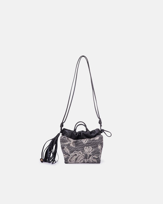 Denim mini bag NERO - Crossbody Bags - WOMEN'S BAGS | bagsCuoieria Fiorentina