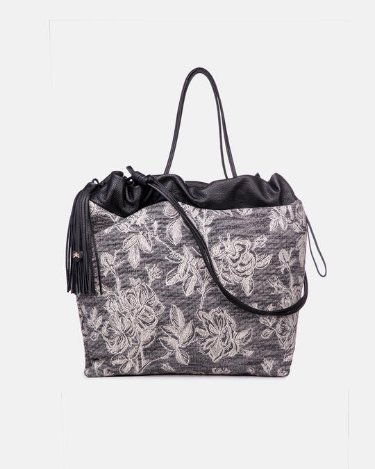 Denim Large shopping bag NERO - SHOPPING - WOMEN'S BAGS | bagsCuoieria Fiorentina