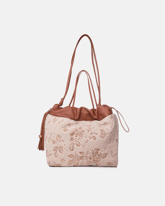 Denim shopping bag CARAMEL - SHOPPING - WOMEN'S BAGS | bagsCuoieria Fiorentina