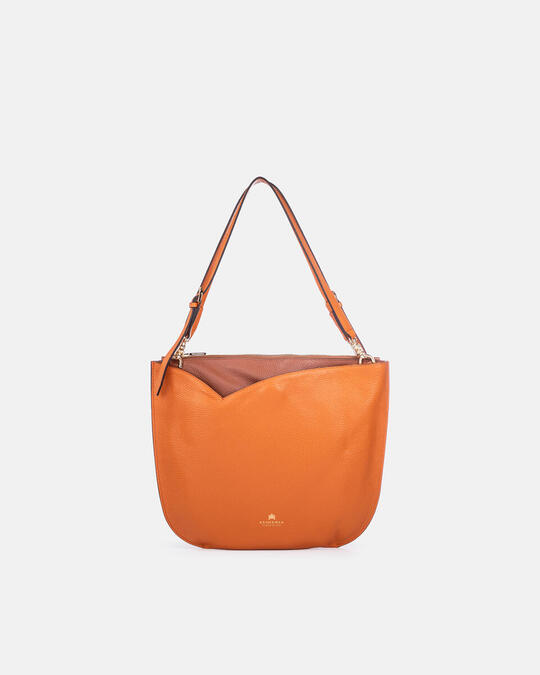 Luna Medium shopping hobo PAPAYACARAMEL - Shoulder Bags - WOMEN'S BAGS | bagsCuoieria Fiorentina