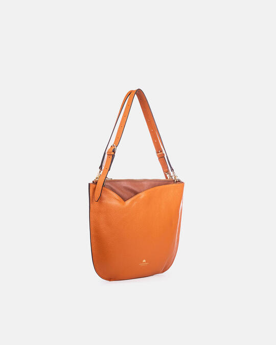 Luna Medium shopping hobo PAPAYACARAMEL - Shoulder Bags - WOMEN'S BAGS | bagsCuoieria Fiorentina