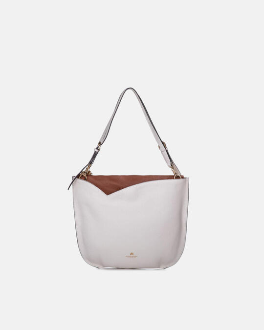Luna Medium shopping hobo WHITECARAMEL - Shoulder Bags - WOMEN'S BAGS | bagsCuoieria Fiorentina