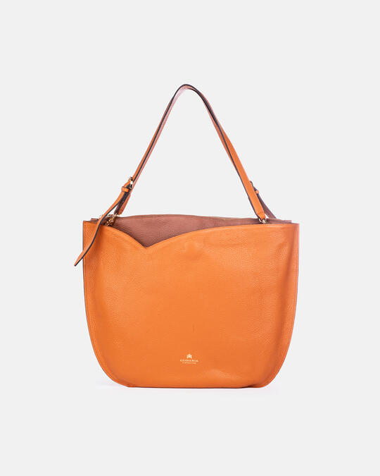 Luna Large shopping hobo PAPAYACARAMEL - Shoulder Bags - WOMEN'S BAGS | bagsCuoieria Fiorentina