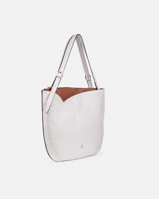 Luna Large shopping hobo WHITECARAMEL - Shoulder Bags - WOMEN'S BAGS | bagsCuoieria Fiorentina